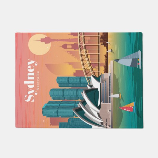 Reis van kunstreizen naar Sydney Australia Deurmat (Voorkant)