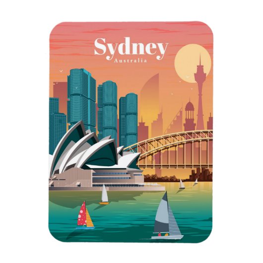 Reis van kunstreizen naar Sydney Australia Magneet (Verticaal)