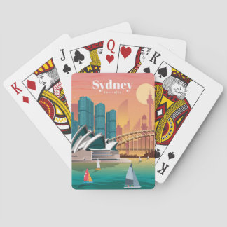 Reis van kunstreizen naar Sydney Australia Pokerkaarten
