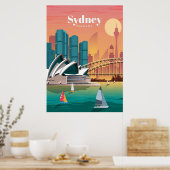 Reis van kunstreizen naar Sydney Australia Poster (Keuken)