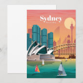 Reis van kunstreizen naar Sydney Australia Programmakaart (Voorkant / Achterkant)