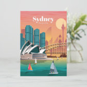 Reis van kunstreizen naar Sydney Australia Programmakaart (Staand voorkant)