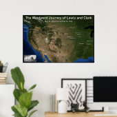 Reis van Lewis en Clark Poster (Thuiskantoor)