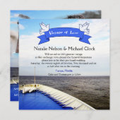 Reis van Liefde | Cruise Ship/Bestemming Huwelijk Kaart (Voorkant / Achterkant)