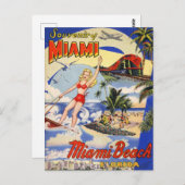  reis van Miami Beach Florida Briefkaart (Voorkant / Achterkant)