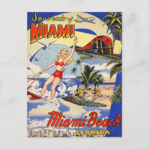 reis van Miami Beach Florida Briefkaart