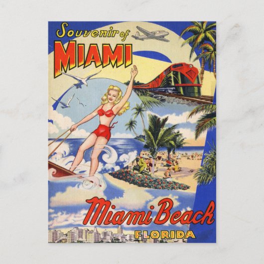  reis van Miami Beach Florida Briefkaart (Voorkant)