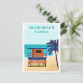  reis van Miami Beach Florida Briefkaart (Staand voorkant)