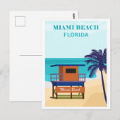  reis van Miami Beach Florida Briefkaart (Voorkant / Achterkant)