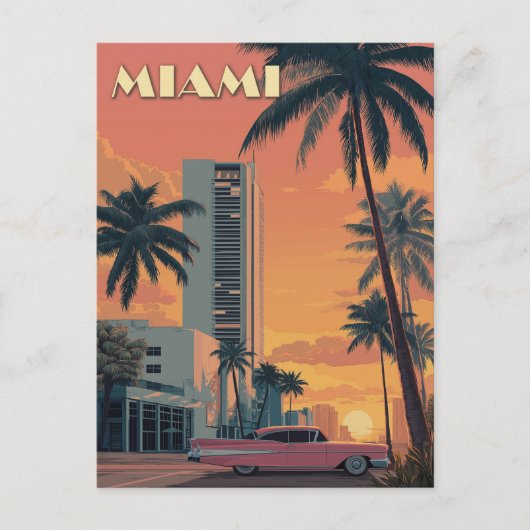  reis van Miami Florida Briefkaart (Voorkant)