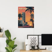 reis van Miami Florida Poster (Thuiskantoor)