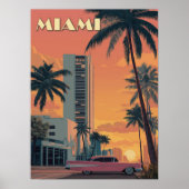  reis van Miami Florida Poster (Voorkant)