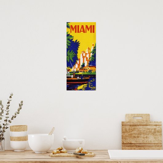 reis van Miami Florida Poster (Keuken)