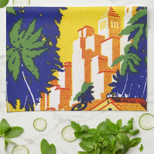  reis van Miami Florida Theedoek (Gevouwen)