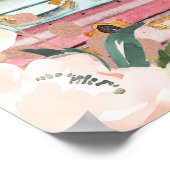 Reis van Miss naar Mrs Bruidsfeest Welkom Bord Poster (Hoek)