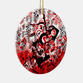 Reis van Music-Red_ Keramisch Ornament (Rechts)