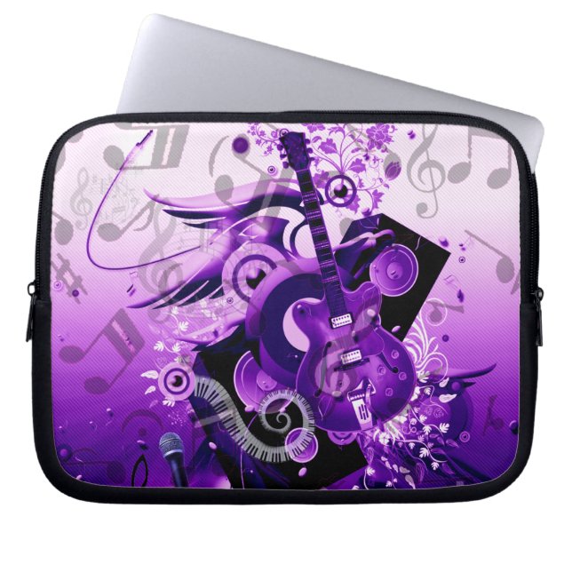Reis van muziek_ laptop sleeve (Voorkant)