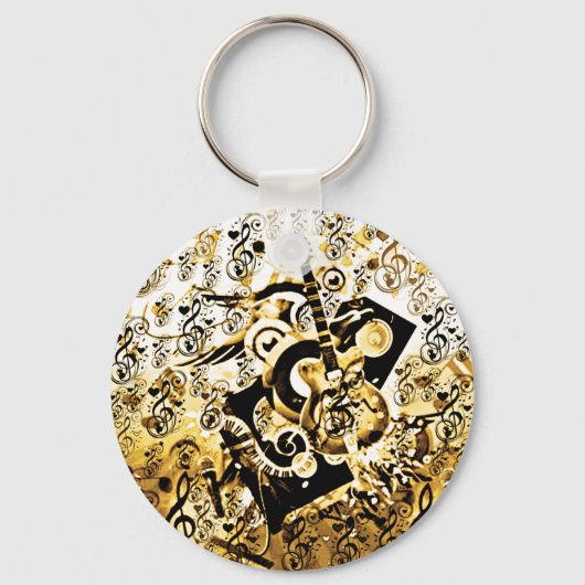 Reis van muziek, Rocks Gold_ Sleutelhanger (Voorkant)