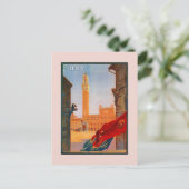  reis van Siena Italiaans adverteren Briefkaart (Staand voorkant)