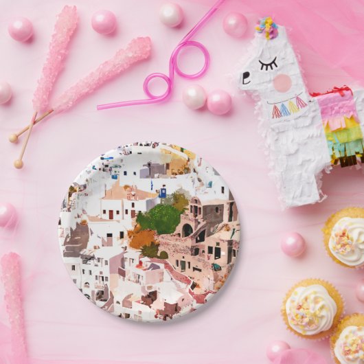 Reis ver genoeg, je ontmoet jezelf papieren bordje (Feest)