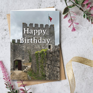 Reis Verjaardag Kasteel Portugal Foto leuk Kaart