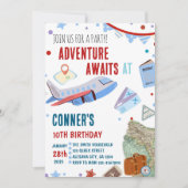 Reis Verjaardag Uitnodiging Bestemming Thema Party (Voorkant)