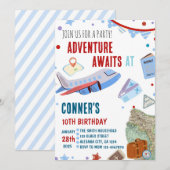 Reis Verjaardag Uitnodiging Bestemming Thema Party (Voorkant / Achterkant)