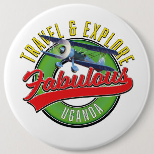 Reis Verken Fabulous Oeganda Ronde Button 6,0 Cm