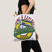 Reis verkennen geweldige Ghana logo Tote Bag (Dichtbij)