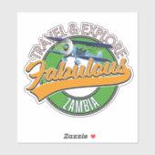 Reis verkennen geweldige zambia sticker (Vel)