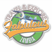 Reis verkennen geweldige zambia sticker (Voorkant)