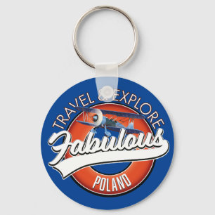 reis verkenning fantastisch Polen logo Sleutelhanger