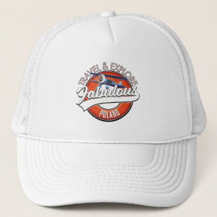 reis verkenning fantastisch Polen logo Trucker Pet