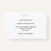 Reis verpleegster Foto-ID Ziekenhuisziekenhuis Log Badge (Achterkant)