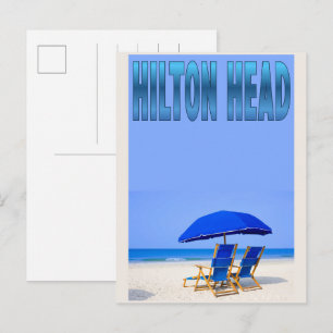 Reis vintage Hilton Head Island vuurtoren cadeaus Briefkaart