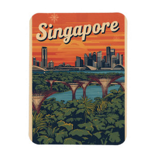 Reis Vintage singapore marina bay sands cadeaus Magneet