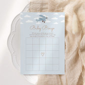 Reis Vliegtuig Baby shower Bingo Spel Kaart
