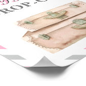 Reis Vliegtuig Feest Bagage Afgifte Cadeautafel Poster (Hoek)