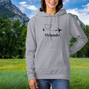 Reis Vliegtuig & Hart Aangepaste Locatie Hoodie