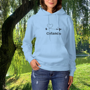 Reis Vliegtuig Hart Condensspoor en Aangepaste Loc Hoodie