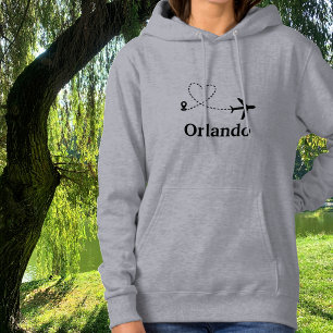 Reis Vliegtuig Hart Condensspoor en Aangepaste Loc Hoodie