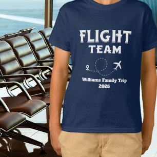 Reis Vlucht Team Familie Vakantie Meisjesuitje T-shirt