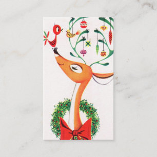 Reis voor kerstreder met retro Vintage: berichtkaa Visitekaartje