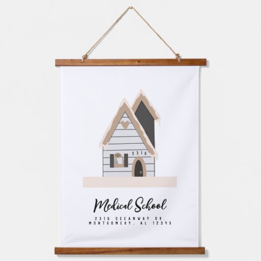 Reis voor medische training op aangepast huis hangend wandkleed (Voorkant)