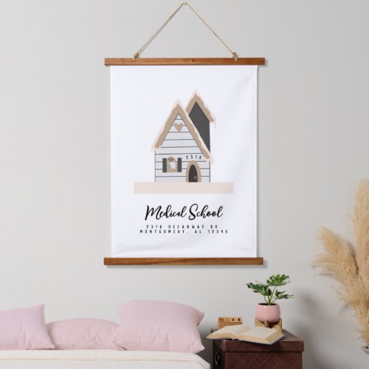 Reis voor medische training op aangepast huis hangend wandkleed (Slaapkamer)