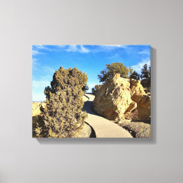 Reis voorbij de bocht  canvas afdruk