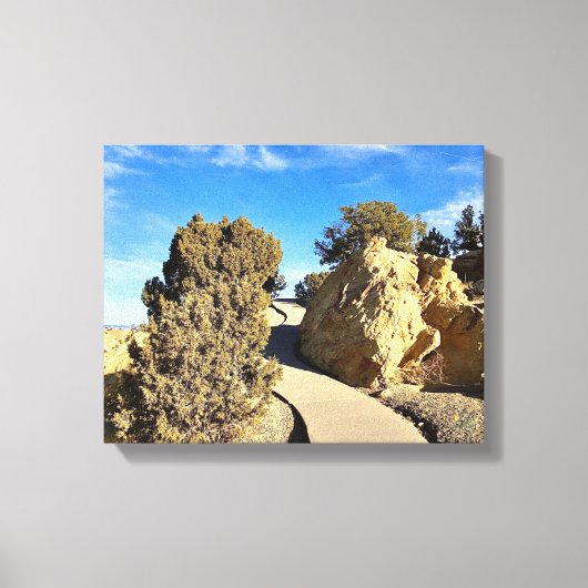 Reis voorbij de bocht  canvas afdruk (Voorkant)