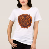 Reis vooruit: Rustic Wheel of Progress T-shirt (Voorkant)