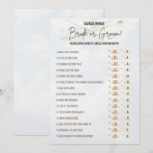 Reis Vrijgezellenfeest Bride & Groom Game Kaart (Voorkant / Achterkant)