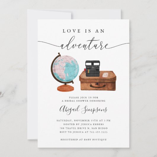 Reis Vrijgezellenfeest Love is een avontuur Kaart (Voorkant)